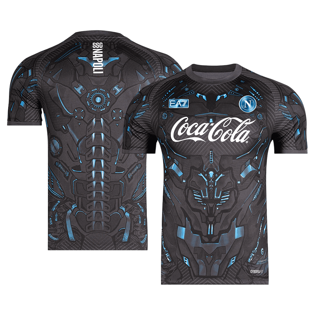 Napoli Pre-Match Soccer Jersey 2025/26 Black - Image 2