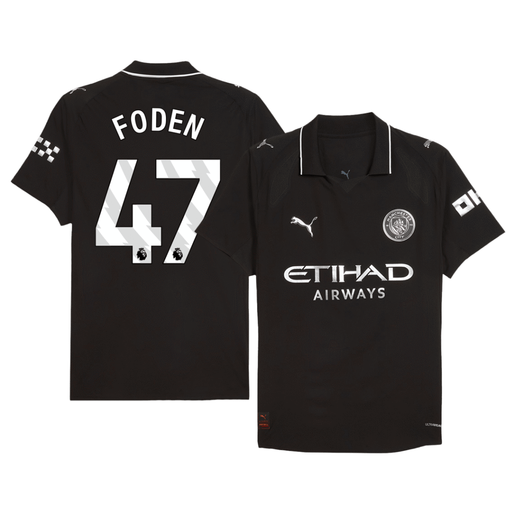 FODEN #47 Manchester City Away Authentic Soccer Jersey 2025/26
