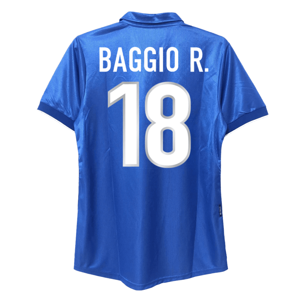 Retro BAGGIO R. #18 1998 Italy Home Soccer Jersey