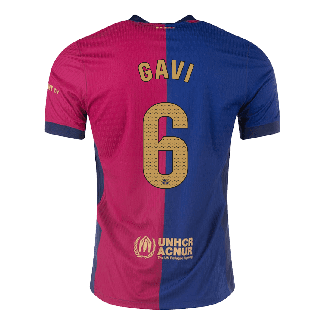 Authentic GAVI #6 Barcelona Home Soccer Jersey 2024/25 - Image 2