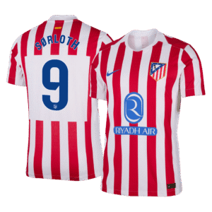 SØRLOTH #9 Atletico Madrid Home Player Version Jersey 2025/26