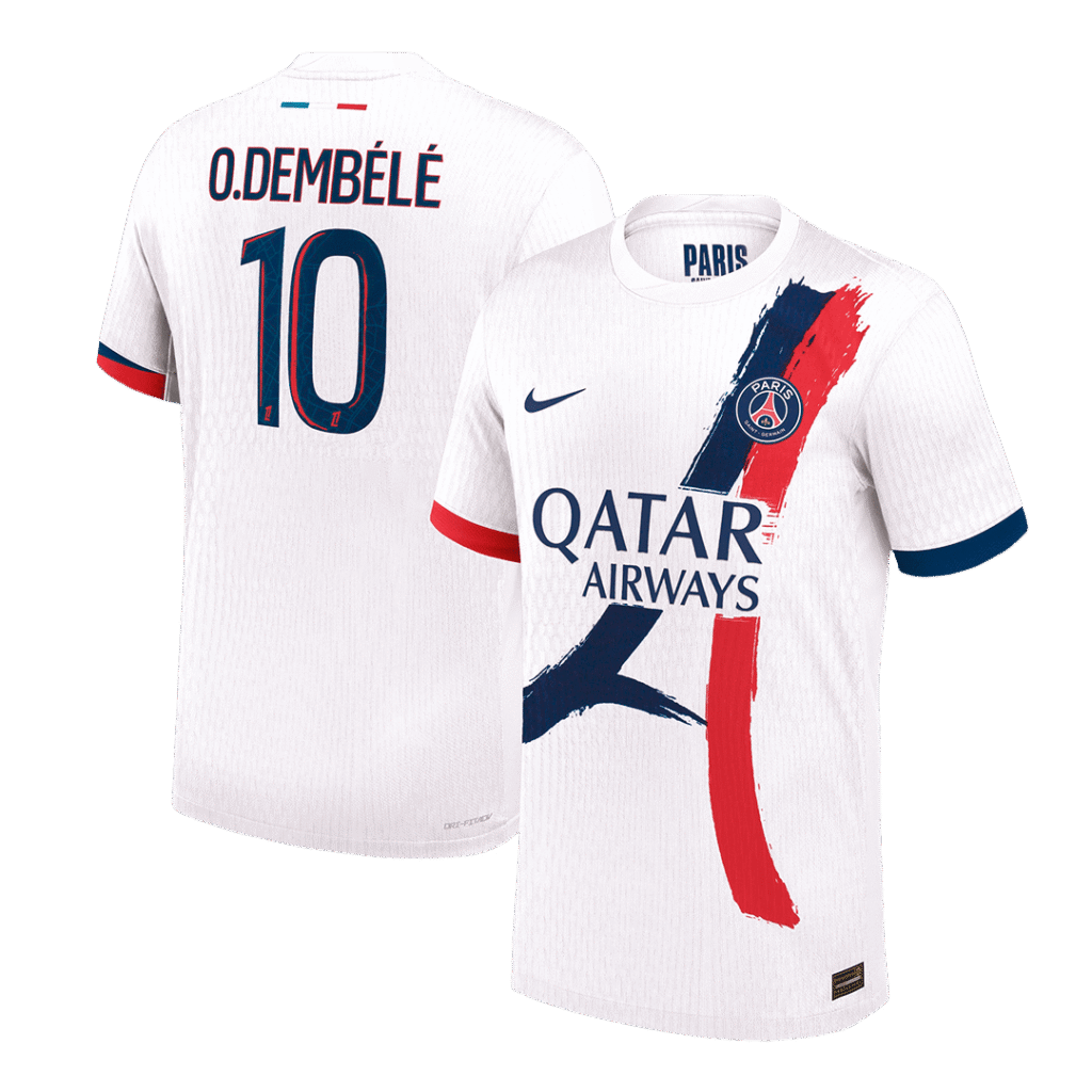 PSG Authentic O.DEMBÉLÉ #10 Soccer Jersey PSG Away Shirt 2024/25