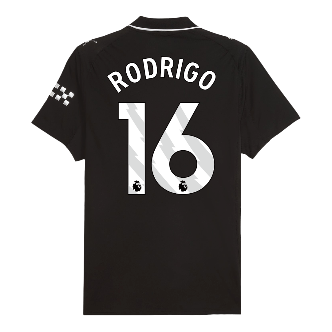 RODRIGO #16 Manchester City Away Authentic Soccer Jersey 2025/26 - Image 4