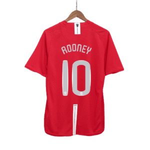 Retro Jersey ROONEY #10 Manchester United Retro Jersey Home Soccer Shirt 2007/08 - UCL Final