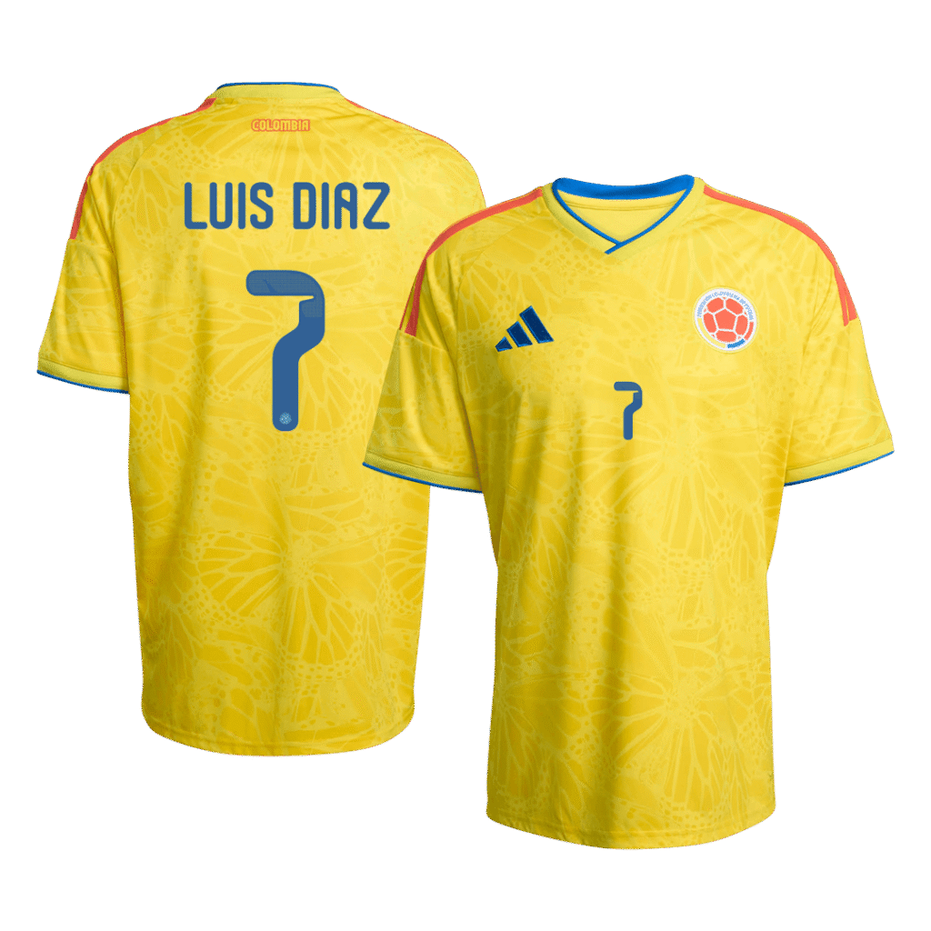 LUIS DíAZ #7 Colombia Home Soccer Jersey World Cup 2026