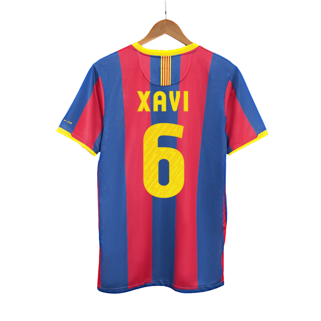 Retro Jersey XAVI #6 Barcelona Retro Jersey Home Soccer Shirt 2010/11
