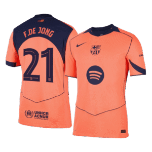 F.DE JONG #21 Barcelona Third Away Authentic Soccer Jersey 2025/26 - UCL