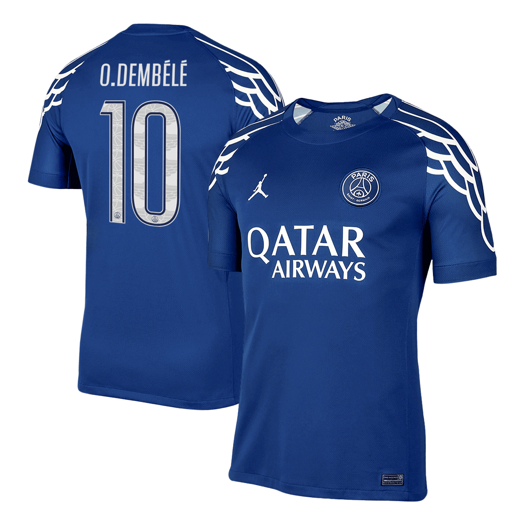 O.Dembélé #10 PSG Soccer Jersey Fourth Away Custom Shirt 2024/25 - UCL