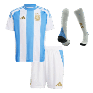 Kid's Argentina Home Soccer Jersey Kit(Jersey+Shorts+Socks) Copa America 2024