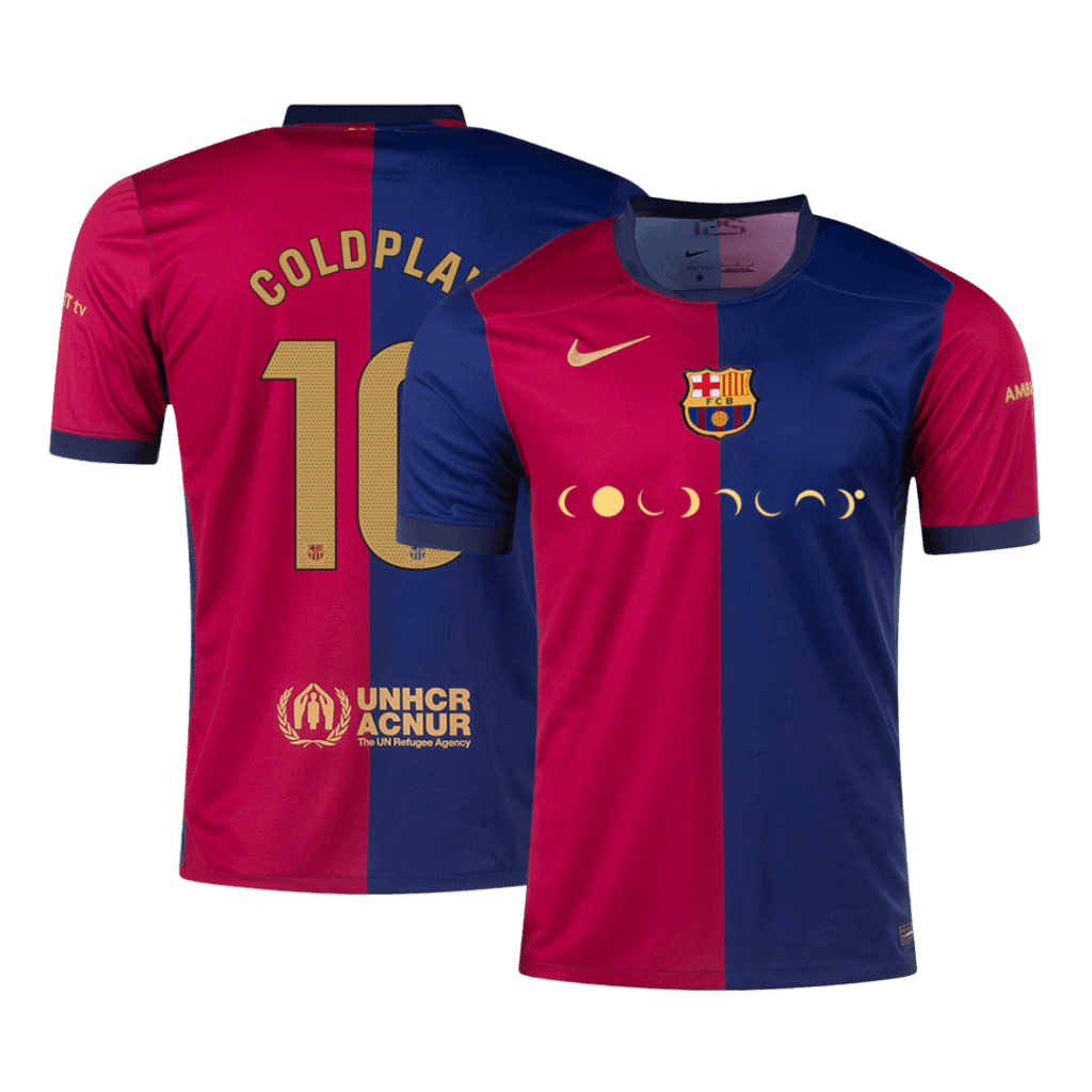 COLDPLAY #10 Barcelona Home Soccer Jersey 2024/25 - COLDPLAY
