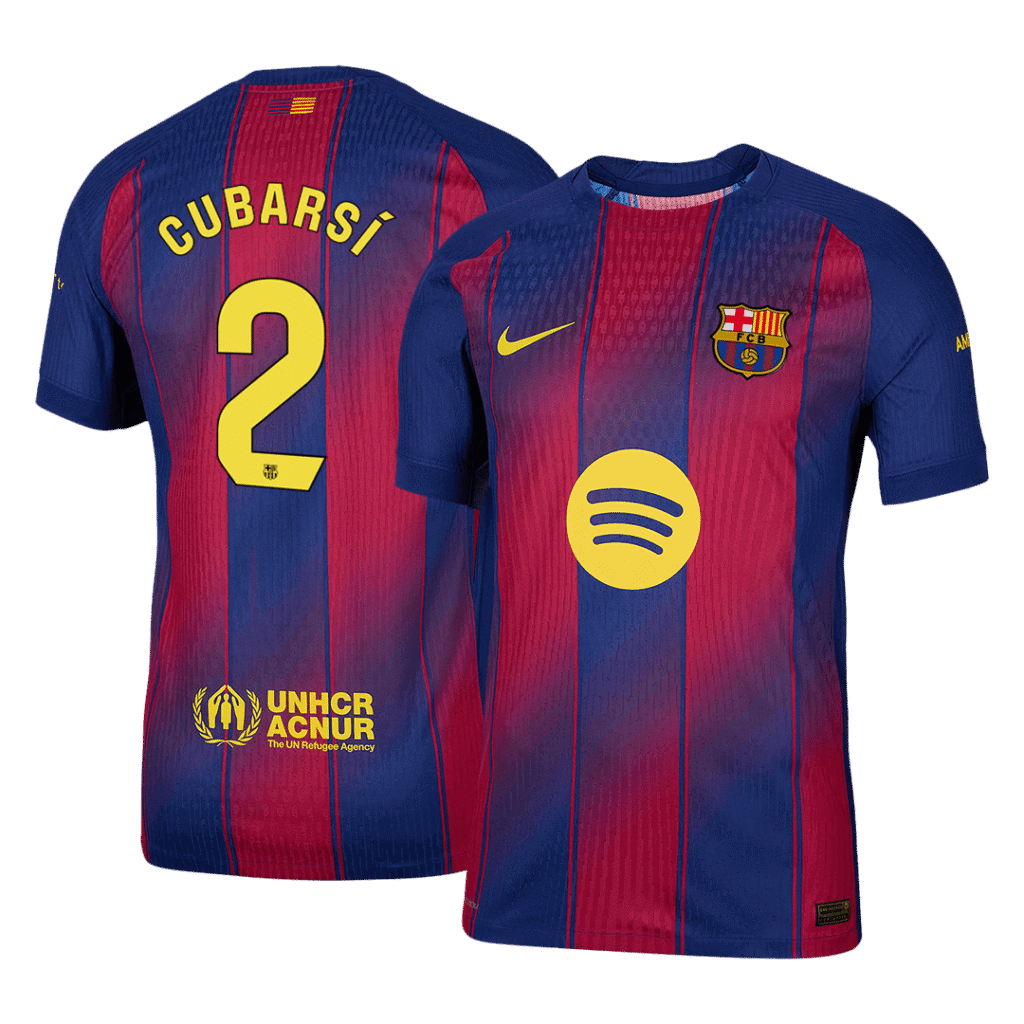 CUBARSÍ #2 Barcelona Home Authentic Soccer Jersey 2025/26