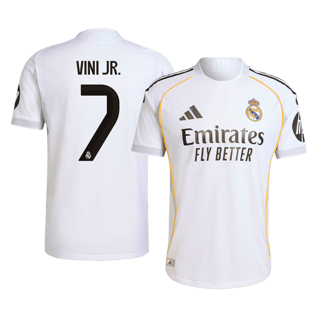 Authentic VINI JR. #7 Soccer Jersey Real Madrid Home Shirt 2025/26