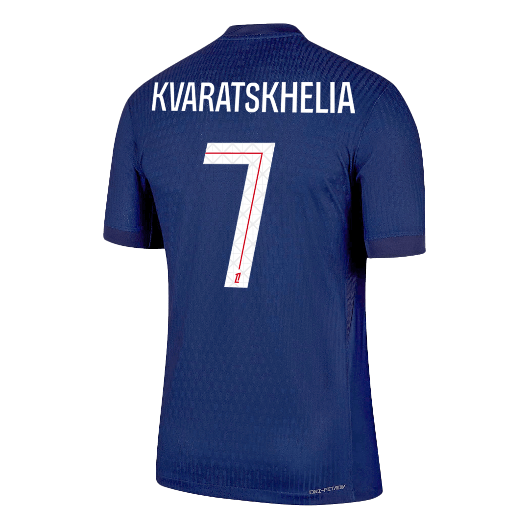 KVARATSKHELIA #7 PSG Home Authentic Soccer Jersey 2025/26 - Image 9
