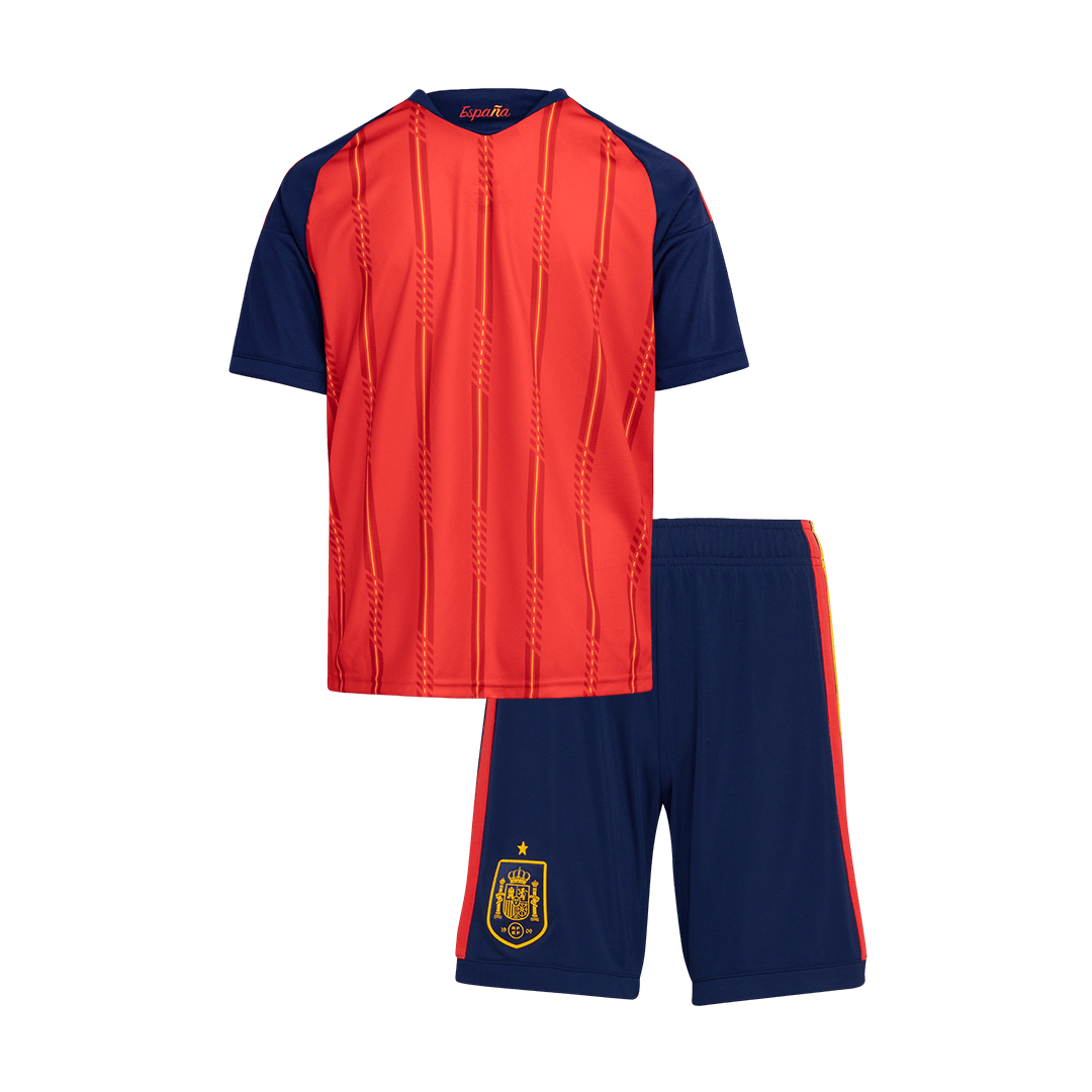Spain Home World Cup Kids Soccer Jerseys Kit 2026 - Image 11