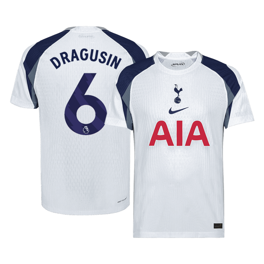 DRAGUSIN #6 Tottenham Hotspur Home Authentic Soccer Jersey 2025/26