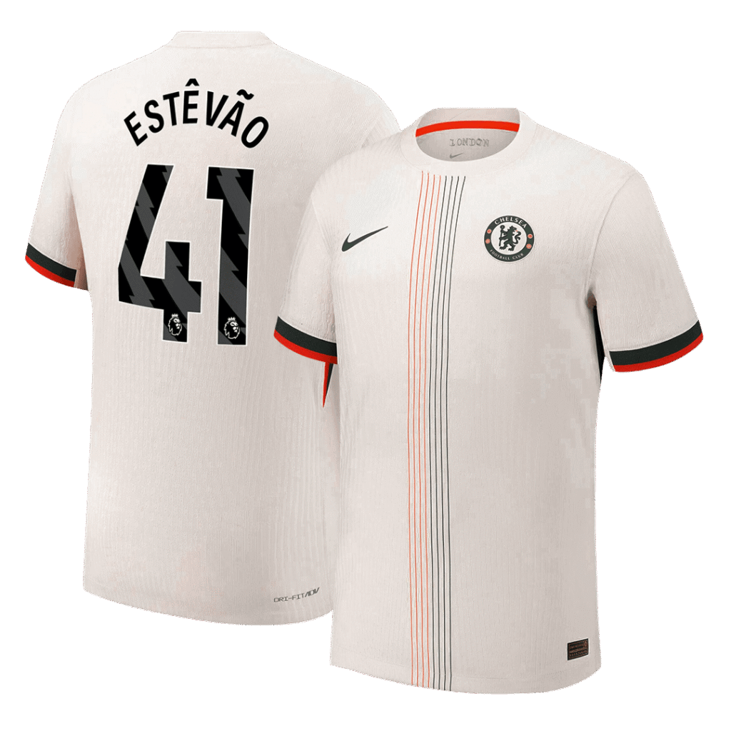 ESTÊVÃO #41 Chelsea Away Authentic Soccer Jersey 2025/26