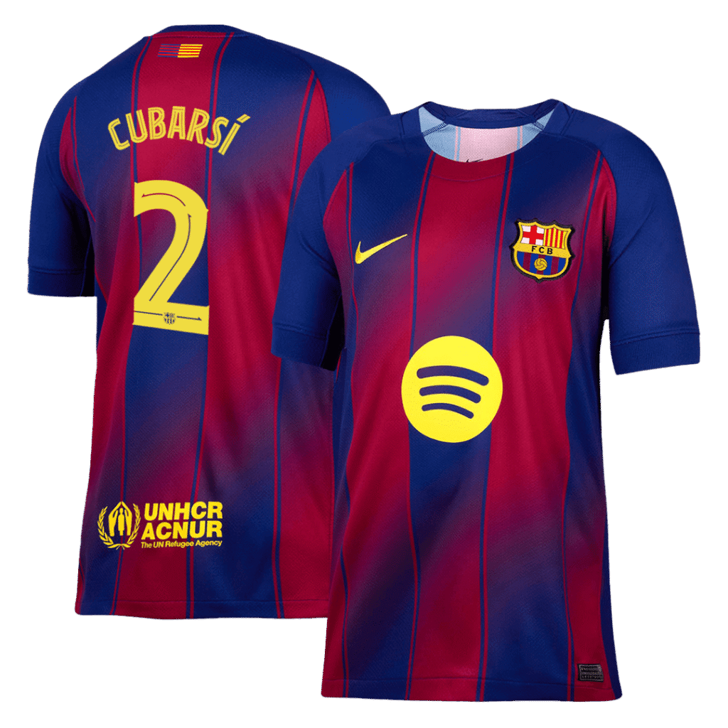 CUBARSÍ #2 Barcelona Home Soccer Jersey 2025/26 -UCL