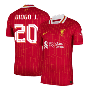 DIOGO J. #20 Authentic Liverpool Home Soccer Jersey 2024/25 Red - UCL