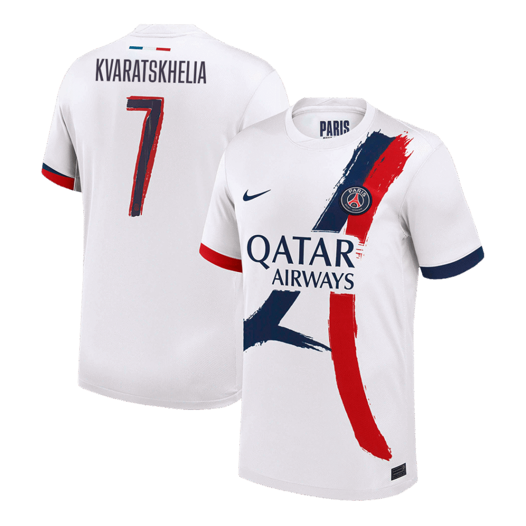 PSG KVARATSKHELIA #7 PSG Soccer Jersey Away Custom Shirt 2024/25 - UCL