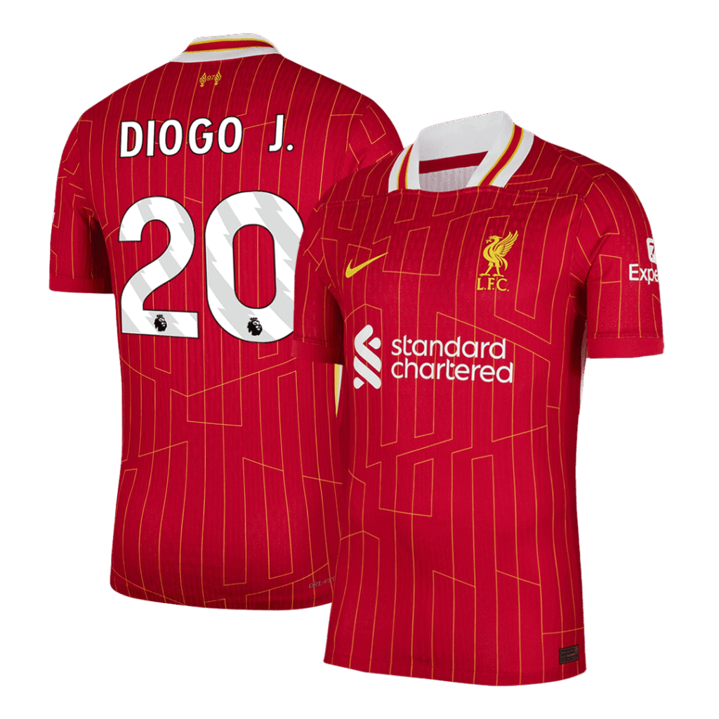 DIOGO J. #20 Authentic Liverpool Home Soccer Jersey 2024/25 Red