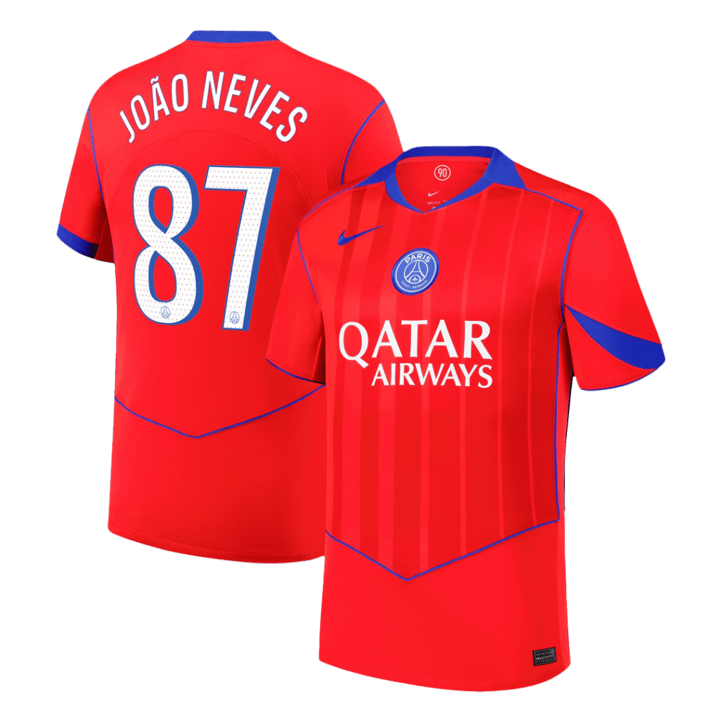 JOÃO NEVES #87 PSG Third Away Soccer Jersey 2025/26