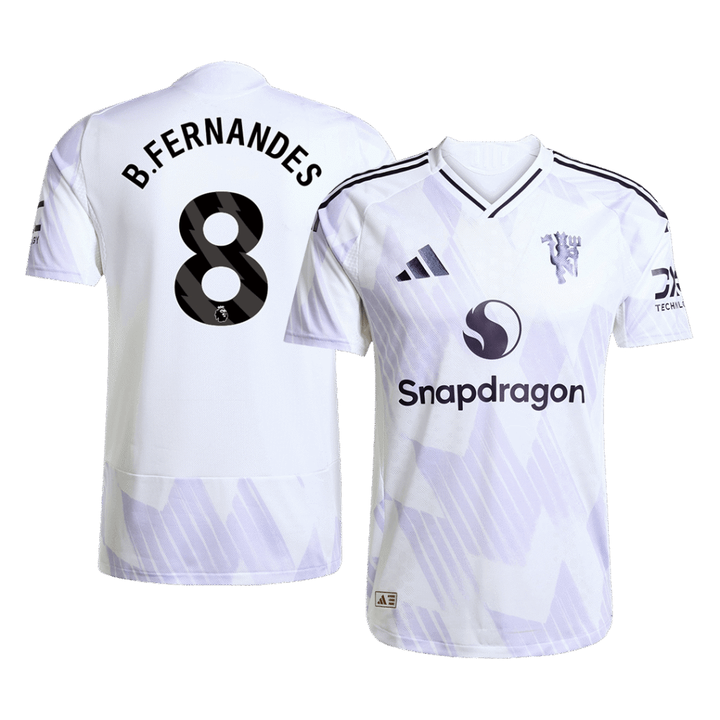 B.FERNANDES #8 Manchester United Away Authentic Soccer Jersey 2025/26