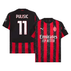 PULISIC #11 AC Milan Home Soccer Jersey 2025/26 Red&Black