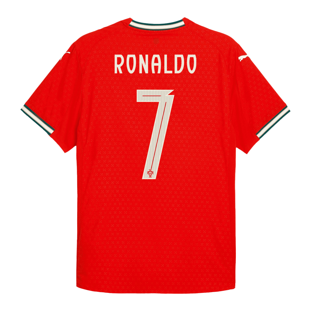 Authentic RONALDO #7 Portugal Home Soccer Jersey 2025 Red - Image 12