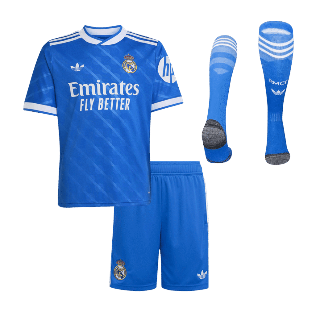 Real Madrid Third Away Kids Soccer Jerseys Full Kit 2025/26