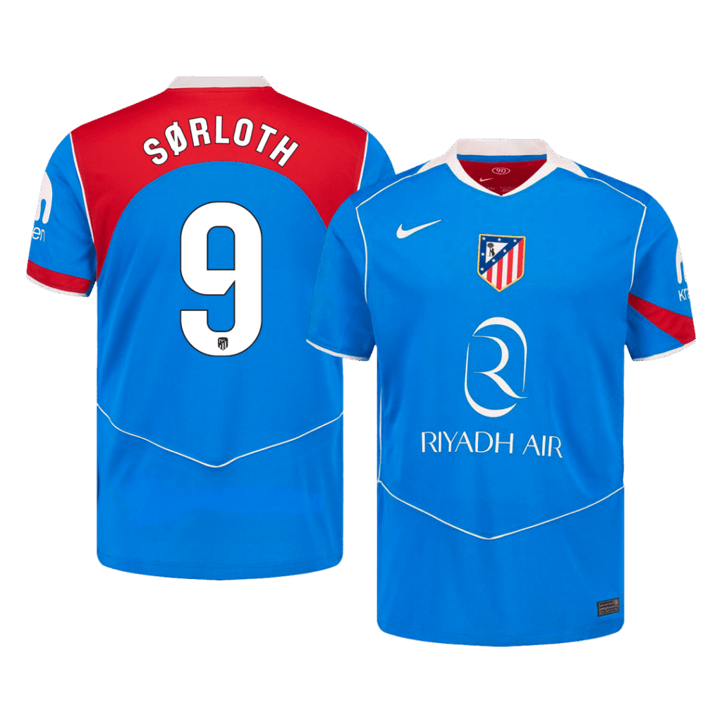 SØRLOTH #9 Atletico Madrid Third Away Soccer Jersey 2025/26