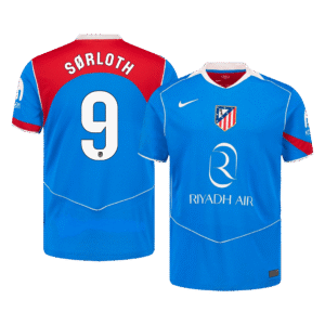 SØRLOTH #9 Atletico Madrid Third Away Soccer Jersey 2025/26
