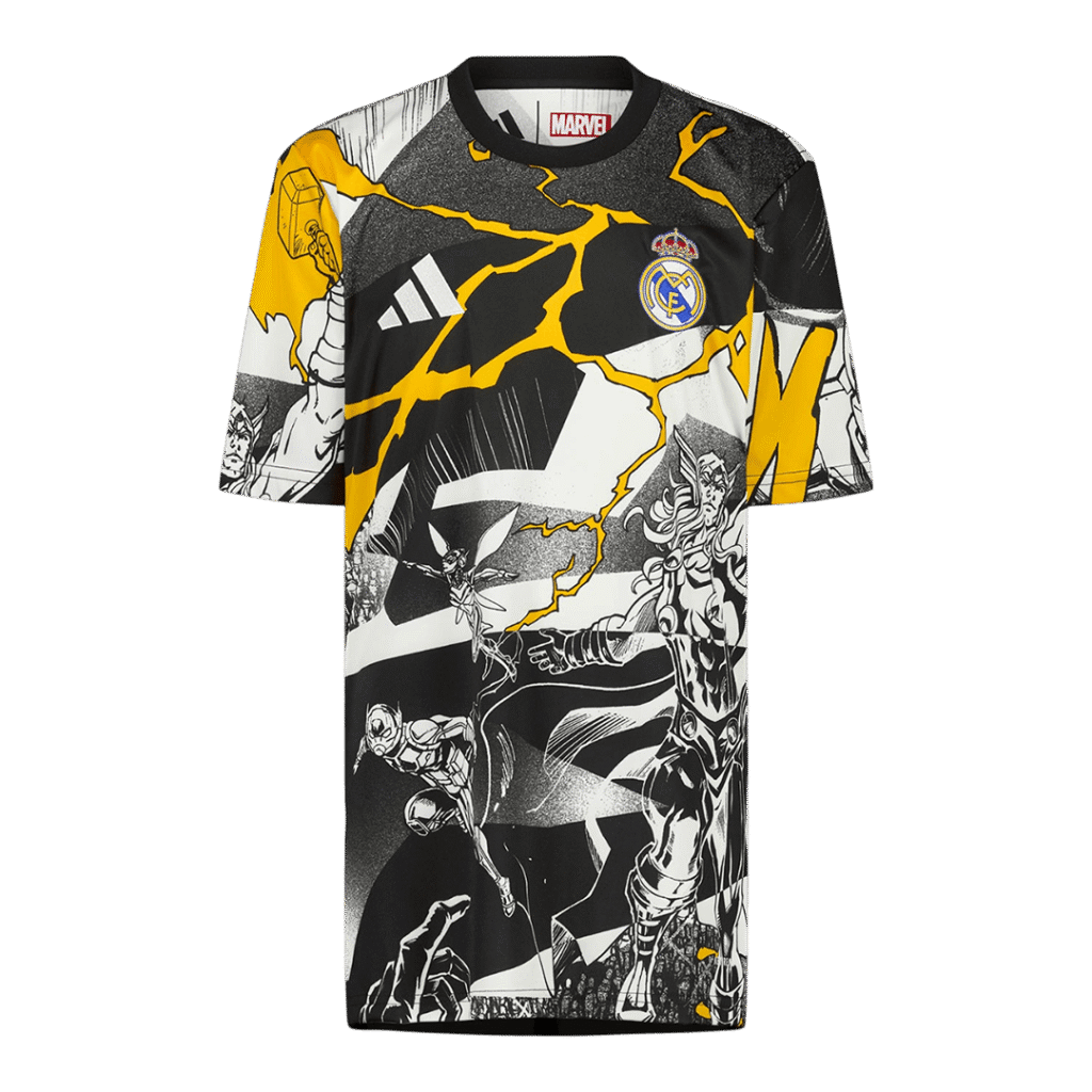 Real Madrid X Marvel Jersey 2025/26 Black&White