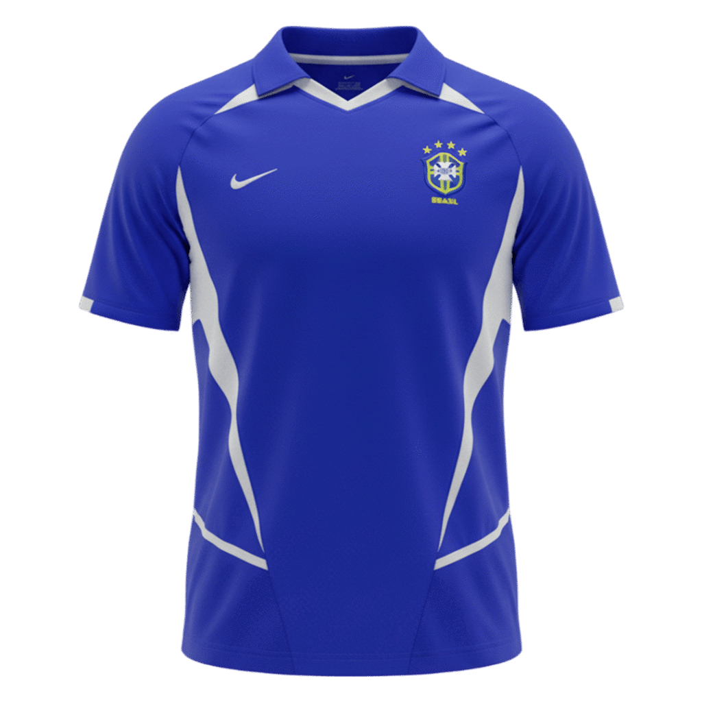 Retro Soccer Jersey Brazil Away 2002