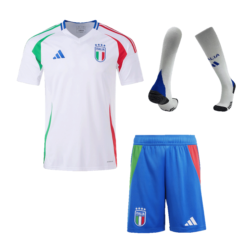 Italy Away Soccer Jersey Kit(Jersey+Shorts+Socks) Euro 2024