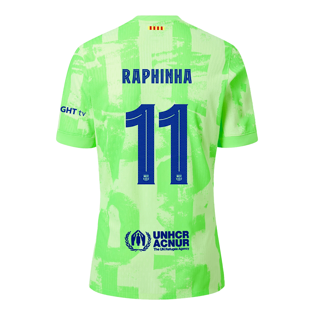 Authentic RAPHINHA #11 Barcelona Soccer Jersey Third Away Shirt 2024/25 - UCL - Image 2