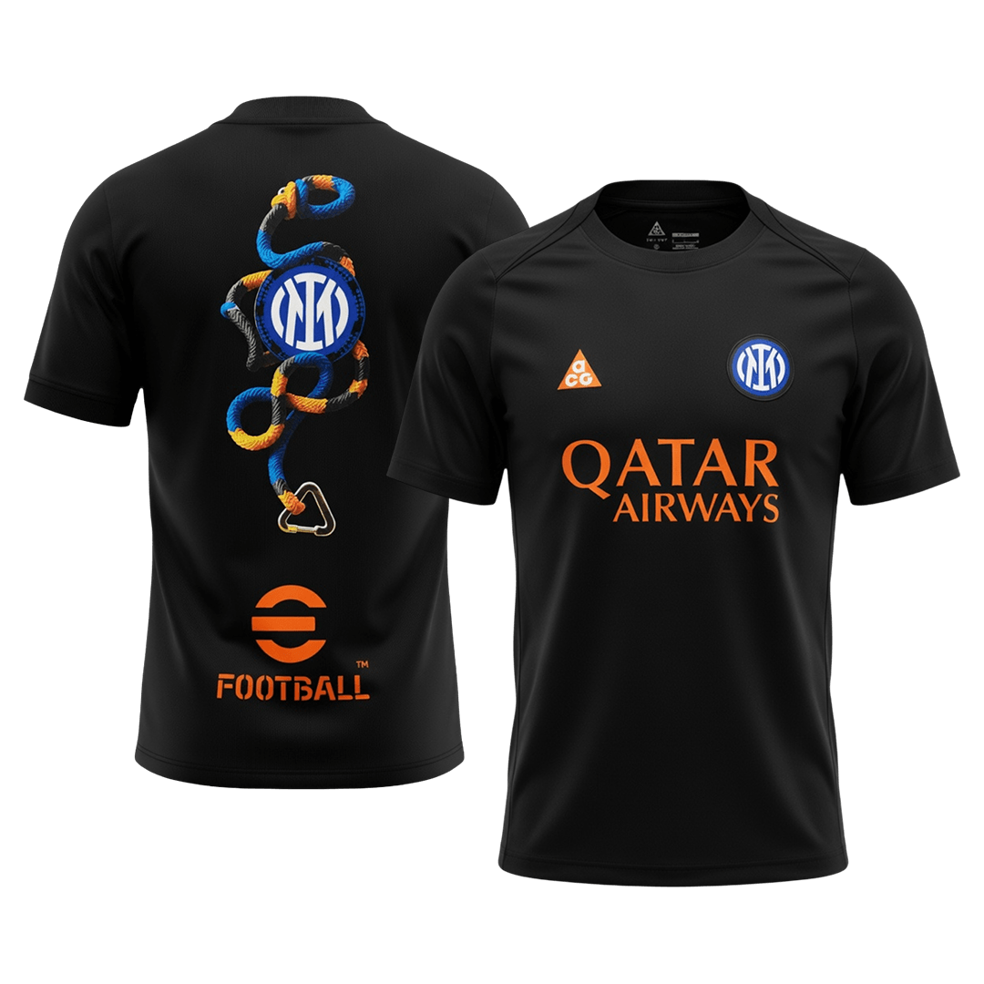 Inter Milan Pre-Match Soccer Jersey 2025/26 Black - Image 2