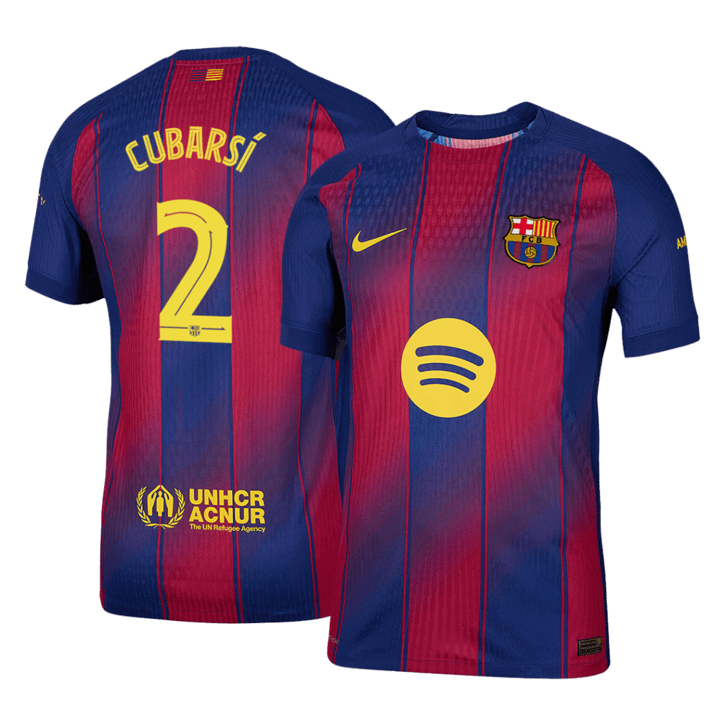 CUBARSÍ #2 Barcelona Home Authentic Soccer Jersey 2025/26 - UCL