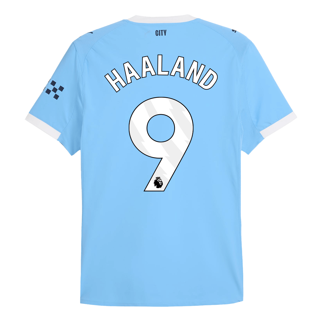 HAALAND #9 Authentic Manchester City Home Soccer Jersey 2025/26 Blue - Image 2