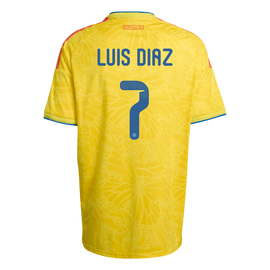 LUIS DíAZ #7 Colombia Home Soccer Jersey World Cup 2026 - Image 2