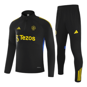 Manchester United 1/4 Zip Tracksuit 2025/26 Kids Black