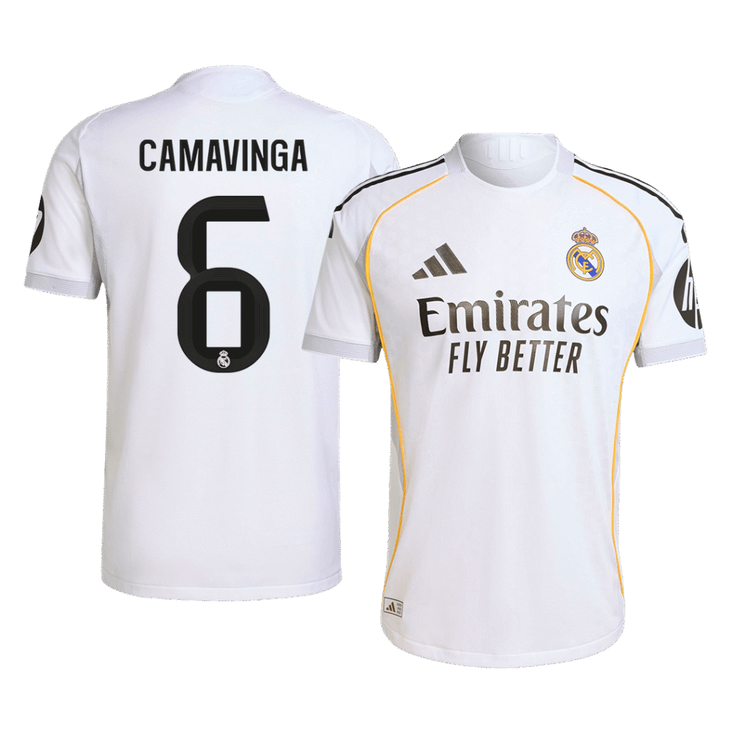 CAMAVINGA #6 Real Madrid Home Authentic Soccer Jersey 2025/26