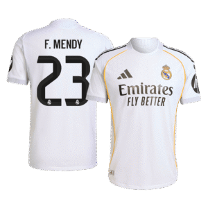 F.MENDY #23 Real Madrid Home Authentic Soccer Jersey 2025/26