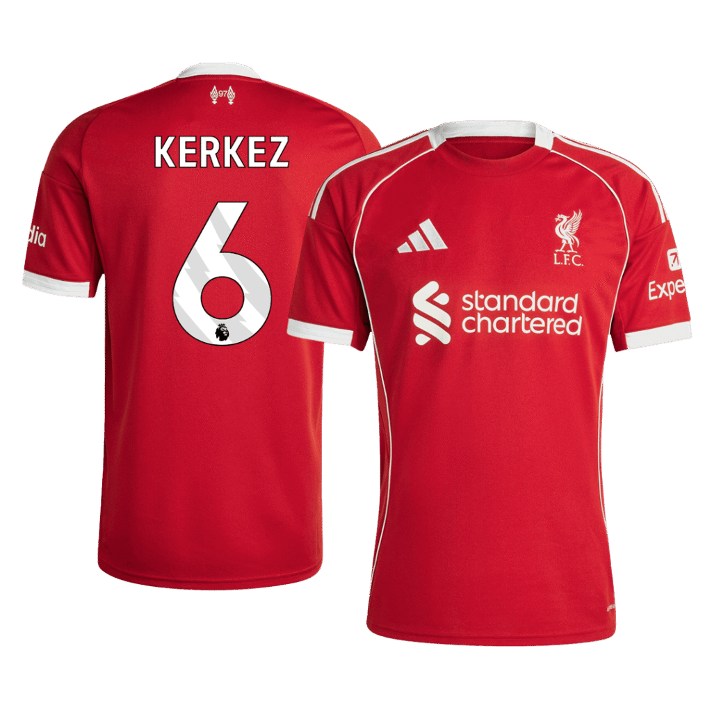 KERKEZ #6 Liverpool Home Soccer Jersey 2025/26