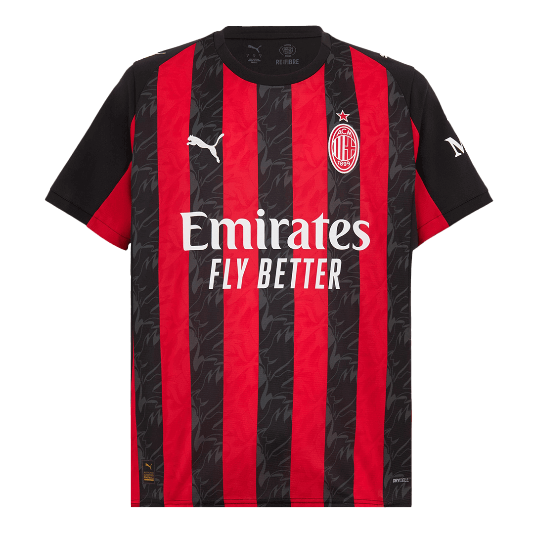 AC Milan Home Soccer Jersey 2025/26 Red&Black - Image 2