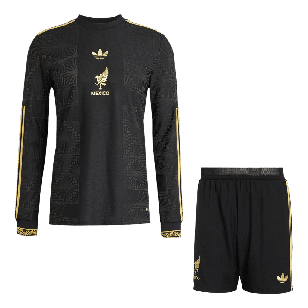 Mexico Third Away Long Sleeve Authentic Jerseys Kit 2025 - Gold Cup
