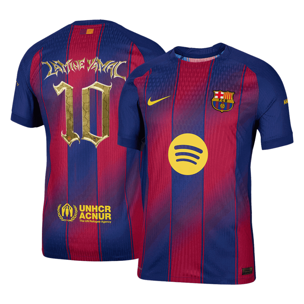 LAMINE YAMAL #10 Barcelona Home Authentic Jersey 2025/26 Kopa Trophy Edition
