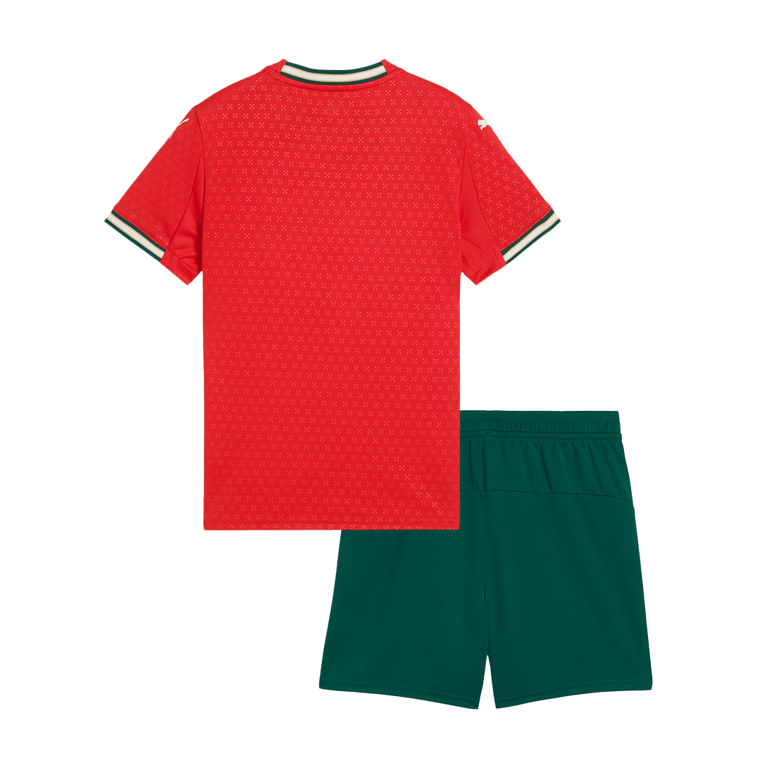 Kid's Portugal Home Soccer Jersey Kit(Jersey+Shorts) 2025 Red - Image 17
