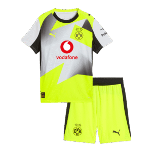 Borussia Dortmund Away Kids Soccer Jerseys Kit 2025/26