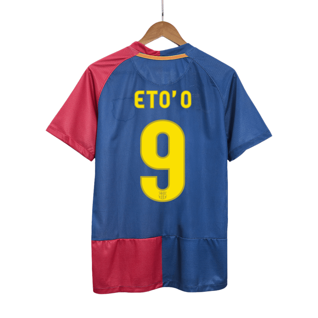 Retro Jersey ETO'O #9 Barcelona Retro Jersey Home Soccer Shirt 2008/09 UCL Final