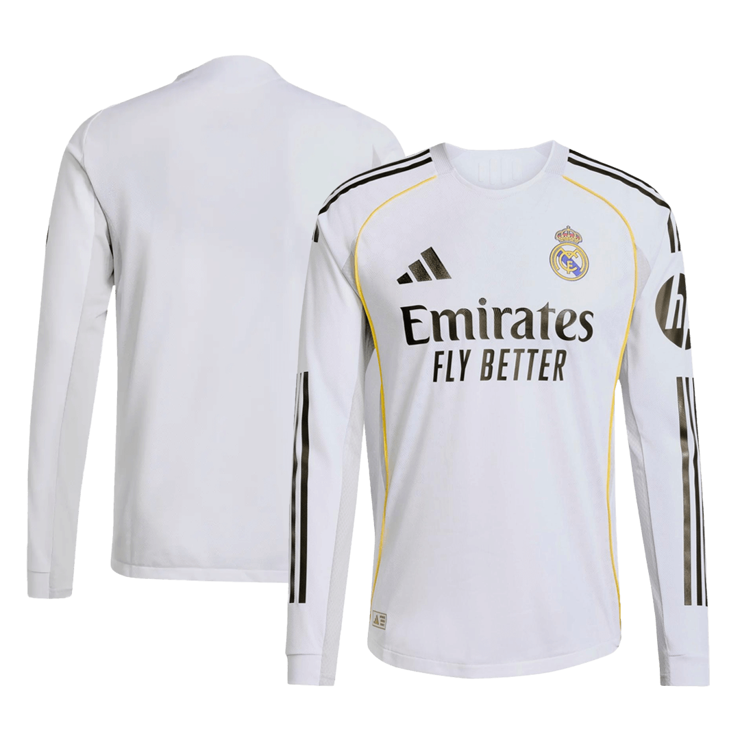 Real Madrid Home Long Sleeve Soccer Jersey 2025/26 - Image 2